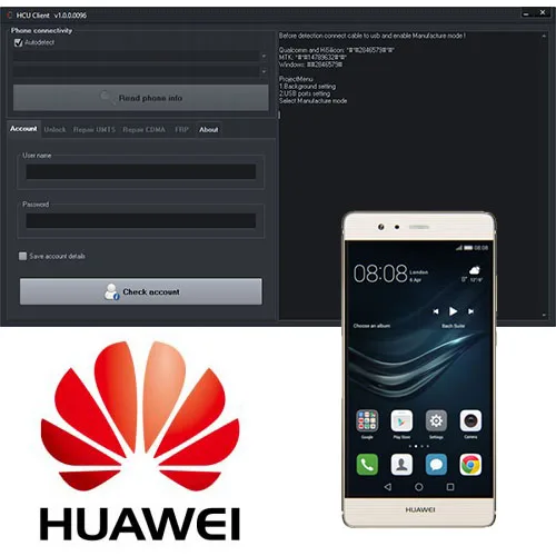 HCU Client Huawei Unlocking FRP