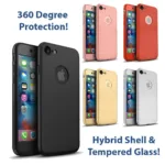 iPhone 6 / 6S 360º Ultra Thin Hard Hybrid Case & Tempered Glass