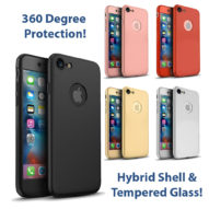 iPhone 6 Plus / 6S Plus 360º Ultra Thin Hard Hybrid Case & Tempered Glass