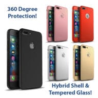 iPhone 7 Plus / 8 Plus 360º Ultra Thin Hard Hybrid Case & Tempered Glass