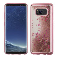Samsung Galaxy S8 Plus Liquid Glitter Filled Chrome Effect Gel Case