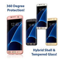 Samsung G935F Galaxy S7 Edge 360º Ultra Thin Hard Hybrid Case & Tempered Glass