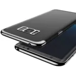 Samsung Galaxy S8 Plus Ultra Thin Black Glossy Gel & Chrome Effect Trim Case - Image 2