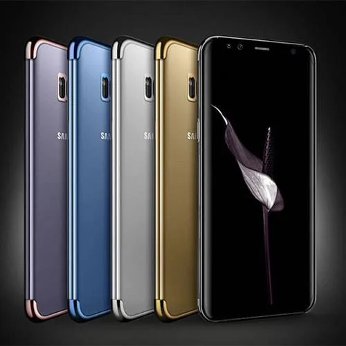 s8pluschromemain Samsung Galaxy S8 Plus Ultra Thin Clear Gel & Chrome Effect Trim Case - Image 1