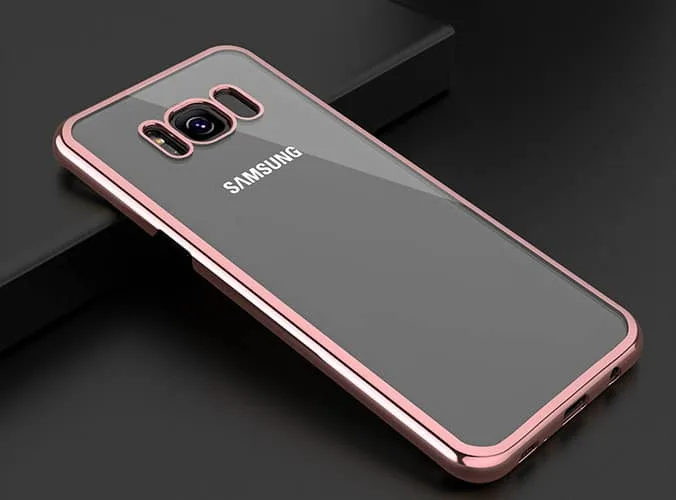 Samsung Galaxy S8 Ultra Thin Clear Gel & Chrome Effect - Image 3