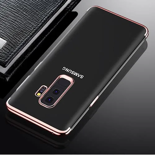 Samsung Galaxy S9 Ultra Thin Clear Gel & Chrome Effect Case