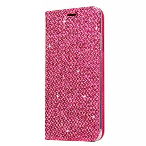 iPhone X / XS Slim Fitting Glitter Wallet Case With Magnetic Closing