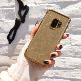 Samsung Galaxy J6 2018 Ultra Thin Clear Gel With Chrome & Glitter Effect