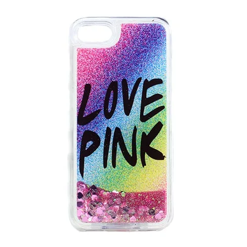lovepink iPhone SE / 5s / 5 Love Pink Liquid Glitter Filled Gel Case - Image 1