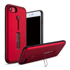 iPhone 6 / 6s / 7 / 8 Dual-Layer Shockproof Finger Strap Stand Case