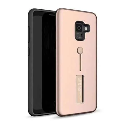 Samsung Galaxy J4 Plus Dual-Layer Shockproof Finger Strap Stand Case - Image 3