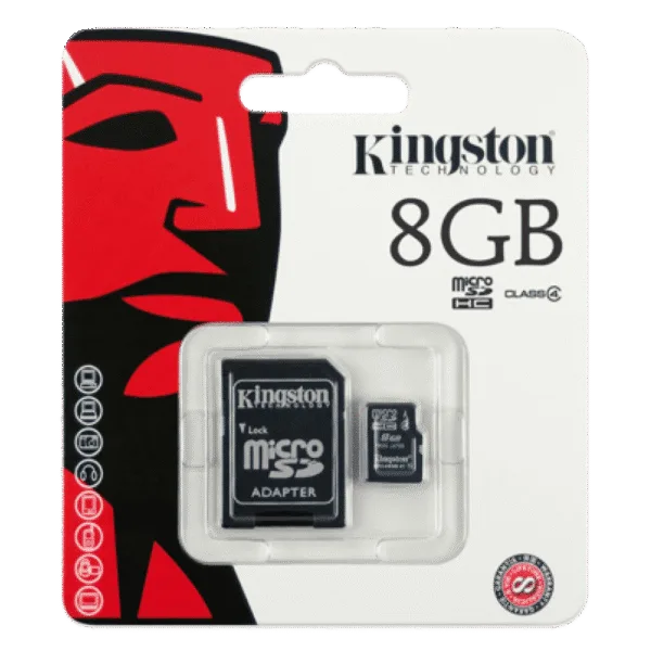 Kingston Micro SD SDHC Memory Card Class 4 8GB