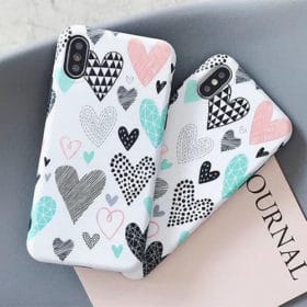 iPhone Heart Design Soft Feel Fashion TPU Case