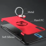 Samsung A750F Galaxy A7 2018 Hybrid Dual-Layer Armor Case With Magnetic Ring Stand - Image 4