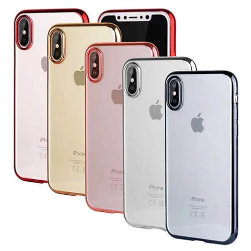 xschrome.jpg iPhone X / XS Ultra Thin Clear Gel & Chrome Effect Case