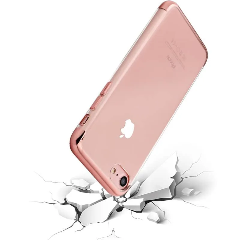 iPhone 6 / 6S Ultra Thin Clear Gel & Chrome Effect Trim Case - Image 3