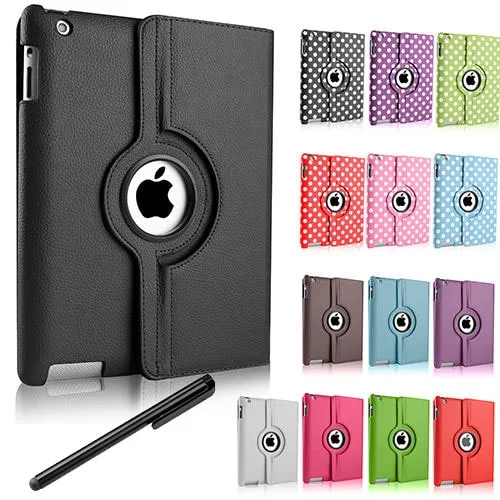 iPad 2 / 3 / 4 360 Degree Rotating Smart PU Leather Stand Case / Cover - Image 1