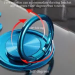iPhone X / XS Ultra Thin Clear Gel & Chrome Effect Case With Magnetic Ring Stand - Image 2