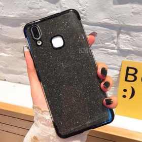 Huawei P30 Ultra Thin Clear Gel Case With Chrome & Glitter Effect