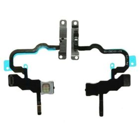 iPhone X OEM Power Button / Microphone / Camera Flash Flex Cable With Bracket