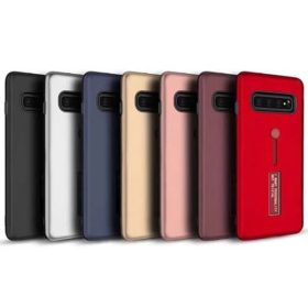 Samsung Galaxy S10 Plus Dual-Layer Shockproof Finger Strap Stand Case