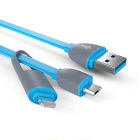 2in1 Micro USB Lightning Data Sync Charging Cable