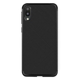 Samsung Galaxy A50 Matte Black Cross Pattern TPU Gel Case