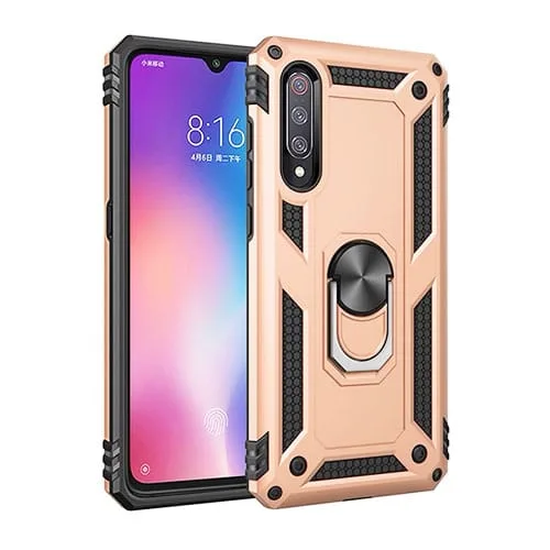 Samsung Galaxy A70 Hybrid Dual-Layer Armour Case With Magnetic Ring Stand - Image 2