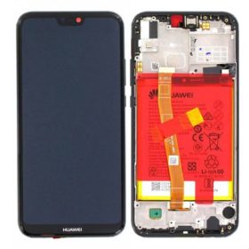 Genuine Huawei P20 Lite LCD Screen & Touch Digitiser With Frame & Battery - Black