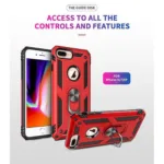 iPhone 6 Plus / 6s Plus / 7 Plus / 8 Plus Hybrid Dual-Layer Armour Case With Magnetic Ring Stand - Image 2
