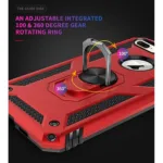 iPhone X / XS Hybrid Dual-Layer Armour Case With Magnetic Ring Stand - Image 5