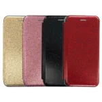 Slim Fitting Fashion Wallet Case With Magnetic Closing & Glitter Effect