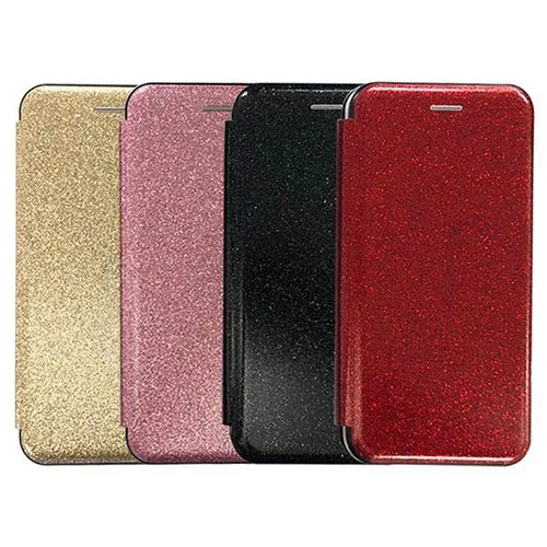 Slim Fitting Fashion Wallet Case With Magnetic Closing & Glitter Effect
