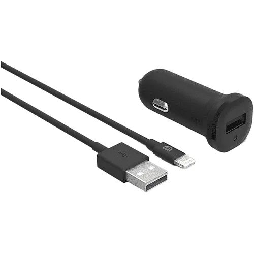 Griffin 2.4 Amp Car Charger With USB-A To Lightning Cable MFI Approved - Image 1