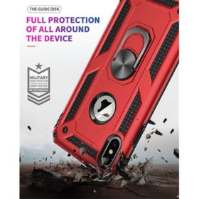 iPhone X / XS Hybrid Dual-Layer Armour Case With Magnetic Ring Stand