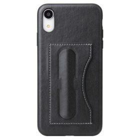 iPhone PU Leather Back Case With Card Holder & Stand