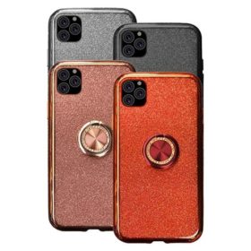 iPhone 11 Ultra Thin Clear Gel Case With Diamond, Glitter & Ring