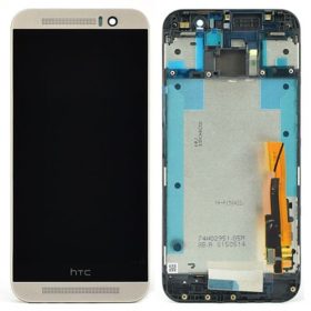 Genuine HTC One M9 LCD Screen & Touch Digitiser With Frame - Silver