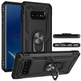 Samsung Galaxy S8 Hybrid Dual-Layer Armour Case With Magnetic Ring Stand - Black