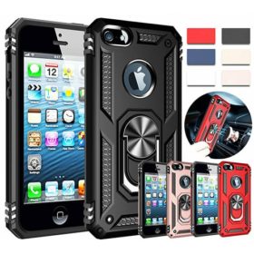 iPhone SE / 5s / 5 Hybrid Dual-Layer Armour Case With Magnetic Ring Stand