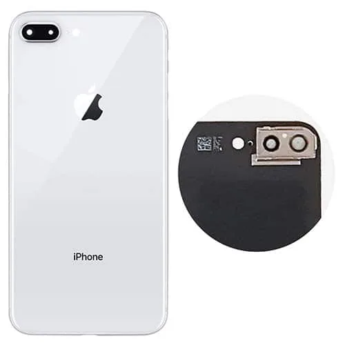 iPhone 8 Plus Rear Back Glass / Battery Cover With Camera Lens & Frame