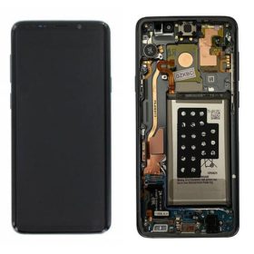 Genuine Samsung G965 Galaxy S9 Plus LCD Screen With Battery & Charging Flex - 14 Day - Titanium Grey