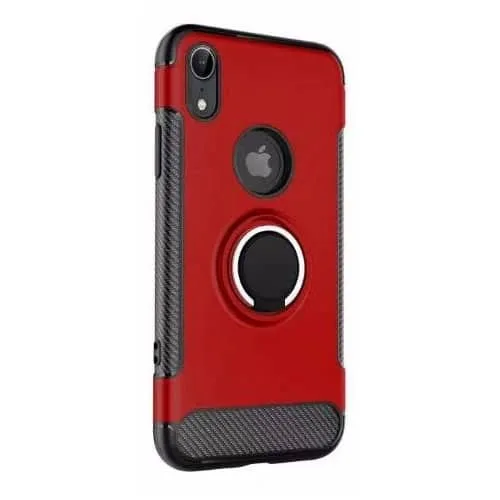 iPhone XR Hybrid Dual-Layer Armor Case With Magnetic Ring Stand - Image 1