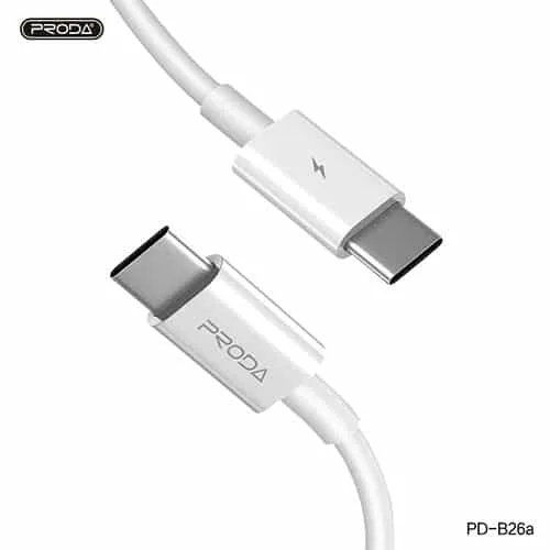 remax-proda-vand-series-kabel-charger-usb-type-c-to-type-c-5a-pd-b26a-white-3.jpg Remax Proda VAND Series 5A Fast Charging USB Type-C to Type-C - Image 1