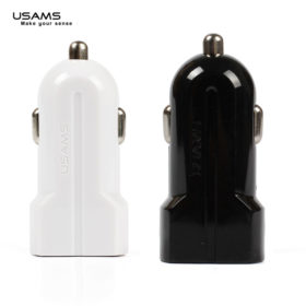 USAMS 3.1A Amp Dual Port Twin USB In Car Charger Adapter