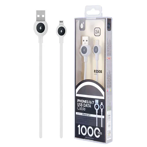 Lightning 2A Braided Fast Charging 1 Metre Charge / Data Sync Cable – Retail Packed - Image 1