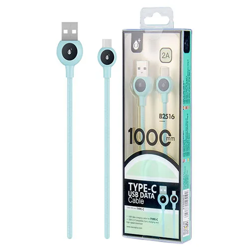 Type-C USB 2A Braided Fast Charging 1 Metre Charge / Data Sync Cable – Retail Packed - Image 4