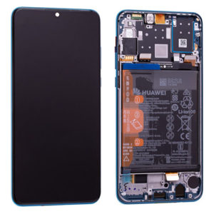 Genuine Huawei P30 Lite LCD Screen & Touch Digitiser With Frame & Battery - Peacock Blue