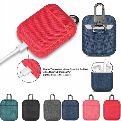 Apple AirPods Canvas Case Protective Cover With Hanger