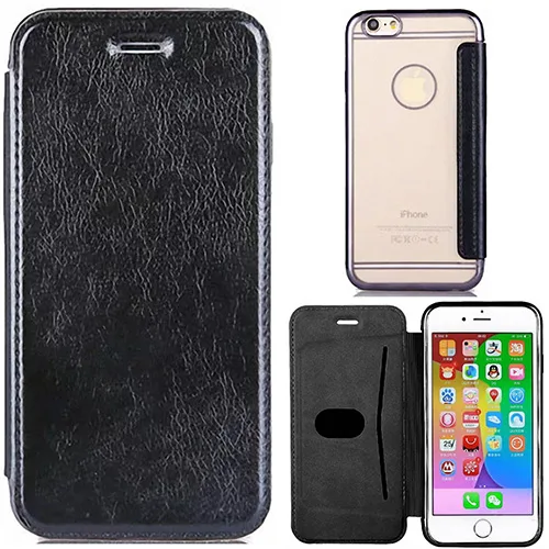 iPhone 7 / 8 / SE 2020 Luxury Slim Leather & TPU Gel Wallet Case - Image 4